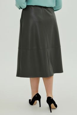 Женская юбка из экокожи Опиум хаки All Posa