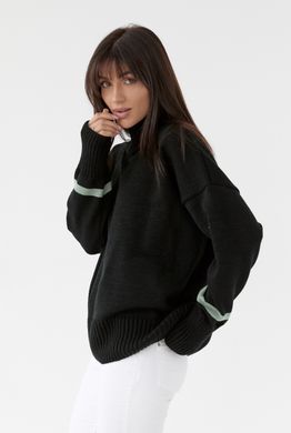 Черный вязаный свитер 220 MarSe