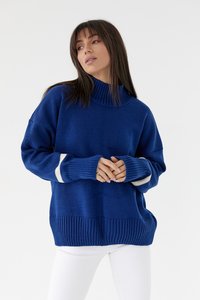 Темно-синий вязаный свитер 220 MarSe