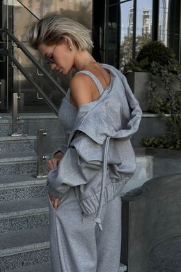 Серая короткая куртка бомбер Банни Jadone Fashion