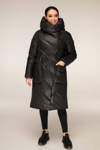 Зимова чорна куртка ПВ-1255 тон 21 Favoritti