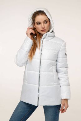 Біла комбінована куртка В-1272 Favoritti