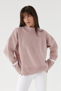 Пудровый вязаный свитер 220 MarSe