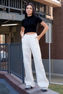Белые теплые брюки Аксия Jadone Fashion