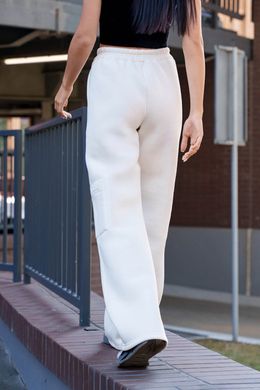 Белые теплые брюки Аксия Jadone Fashion