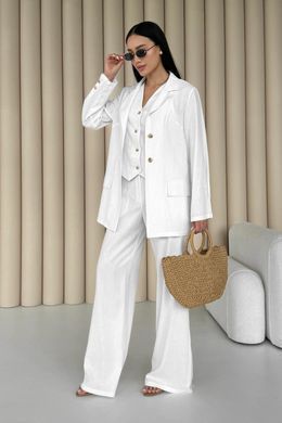 Льняной белый жакет Мей Jadone Fashion