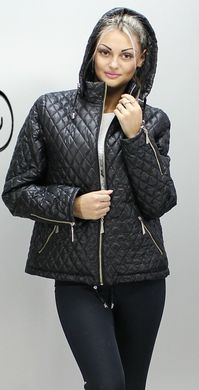 Черная демисезонная куртка ПС1 Murenna Furs