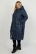 Женское стеганое весеннее пальто Трансформер синее, 48