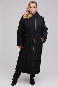 Весняне довге жіноче чорне пальто 922 Riches