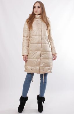 Зимова бежева куртка К-33 Murenna Furs