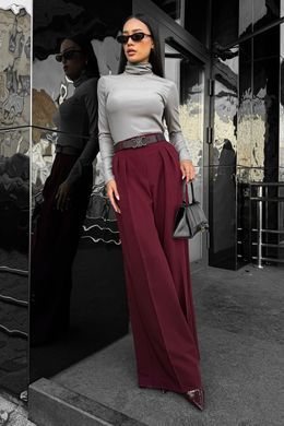 Брюки палаццо Джил бургунді Jadone Fashion