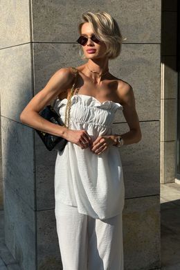 Льняная туника Ная молочная Jadone Fashion