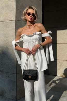 Льняная туника Ная молочная Jadone Fashion