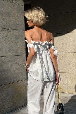 Льняная туника Ная молочная Jadone Fashion