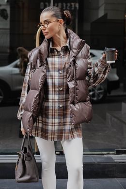 Жилет Софт біопух шоколад Jadone Fashion