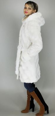 Шуба искусственная белая норка волна F111-49 Murenna Furs