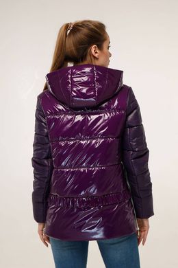 Фіолетова комбінована куртка В-1272 Favoritti