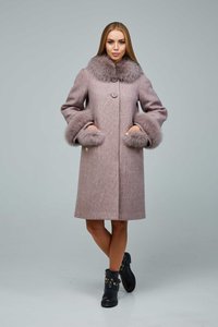 Рожево-коричневе пальто П-1205 Тон 22 Favoritti