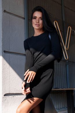 Трикотажное черное платье миди Ариэль Jadone Fashion