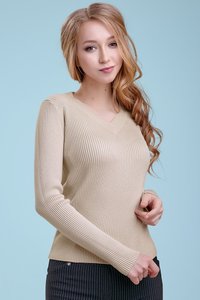 Бежевий пуловер 3314 Seventeen