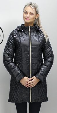 Демисезонная черная куртка КМ11 Murenna Furs