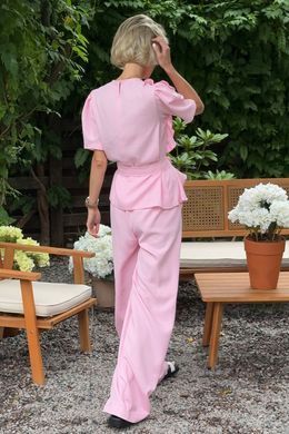 Льняной брючный костюм Юкси корица Jadone Fashion