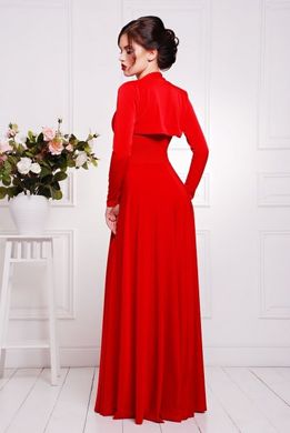 Длинное вечернее красное платье на бретелях Анита Lenida