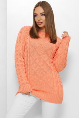 Жіночий в'язаний светр 206 персиковий MarSe