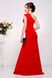 Женское красное вечернее платье в пол с открытым плечом Юна, 42