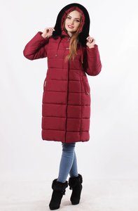 Женская зимняя куртка с капюшоном Кристина марсала Murenna Furs
