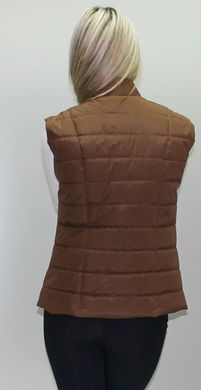Стильна жіноча коричнева жилетка КР Murenna Furs