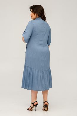 Летнее льняное женское платье Светлана джинс All Posa