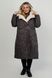 Женское стеганое демисезонное пальто Трансформер капучино, 48