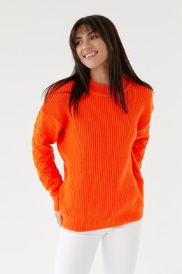 Оранжевый вязаный свитер 221 MarSe