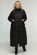 Демисезонное длинное женское стеганое пальто Баллон черное, 48