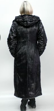 Длинная искусственная шуба черная норка под натуралку F62-53 Murenna Furs