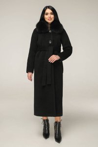 Черное пальто П-1229 Тон 3 Favoritti