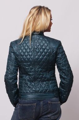 Короткая женская бирюзовая куртка СК1 Murenna Furs