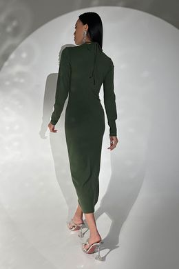 Облегающее платье с разрезом Лиса хаки Jadone Fashion