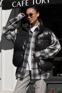 Черный жилет Хат биопух Jadone Fashion