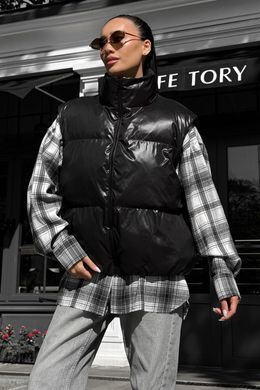 Черный жилет Хат биопух Jadone Fashion
