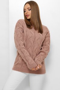 Вязаный теплый свитер Косы фрез MarSe