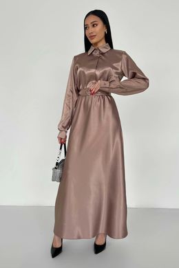Атласное длинное платье Юнона мокко Jadone Fashion