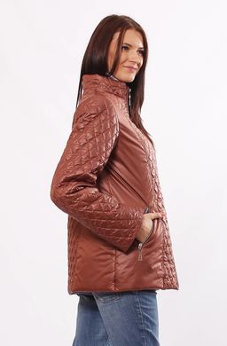 Жіноча коричнева демісезонна комбінована куртка Murenna Murenna Furs