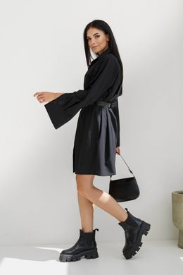 Чорна бавовняна сукня сорочка Сансет Jadone Fashion