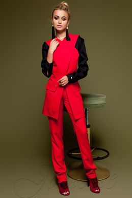 Брючний жіночий червоний костюм Канді Jadone Fashion