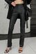Черные кожаные женские брюки Локси, 42