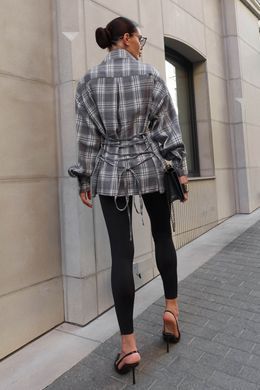 Картата сорочка Сьют сіра Jadone Fashion