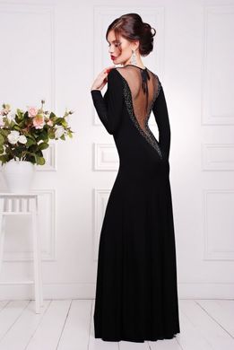 Вечернее женское черное платье в пол Аркадия Lenida