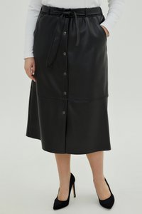 Женская черная юбка из экокожи Опиум All Posa